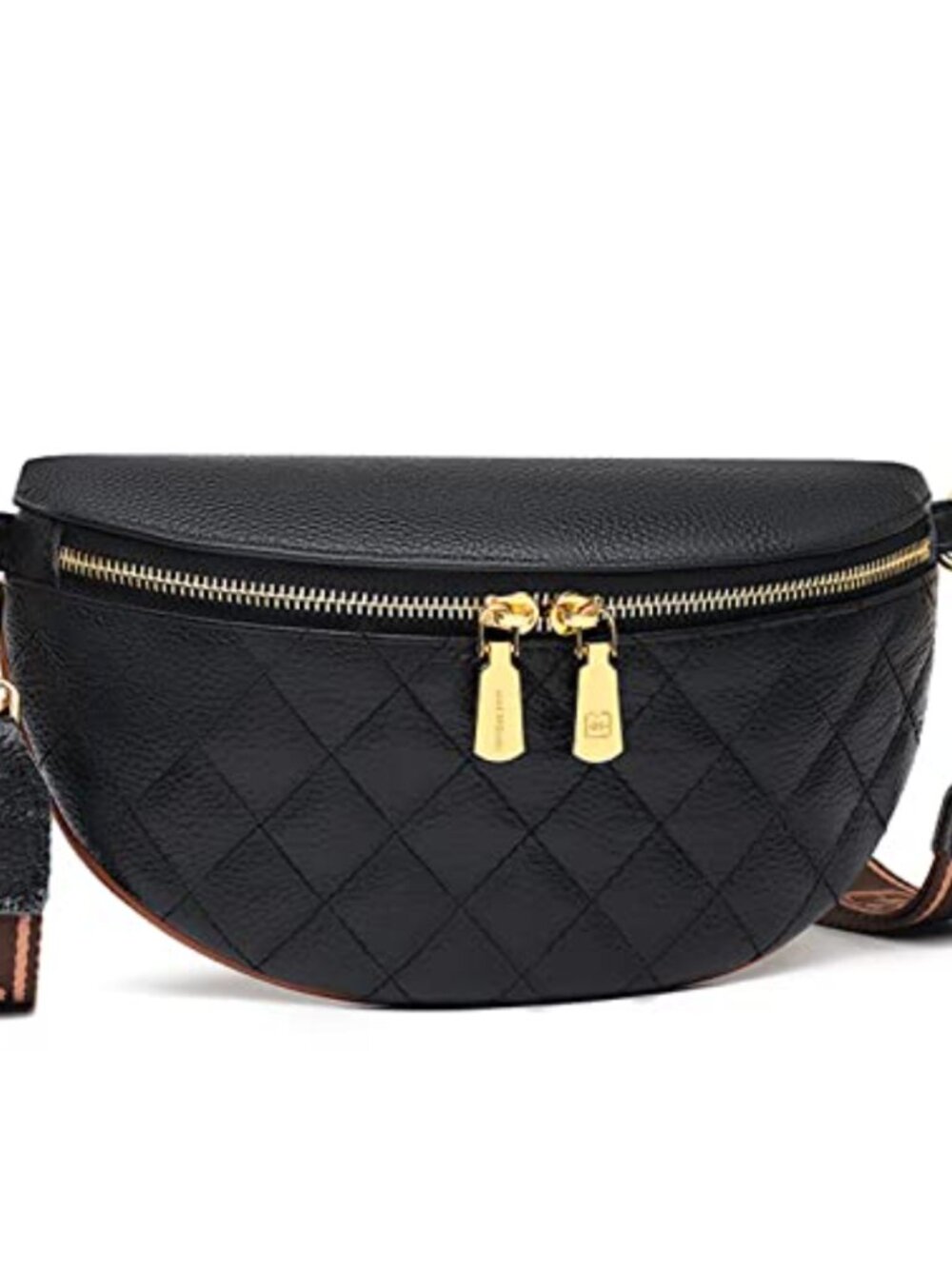 Quilted Fanny Pack for Women - Waterproof PU Leather Waist Bag Crossbody Chest